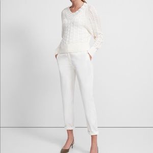 Theory Cuffed Treeca Pant in Garment Dyed Cotton